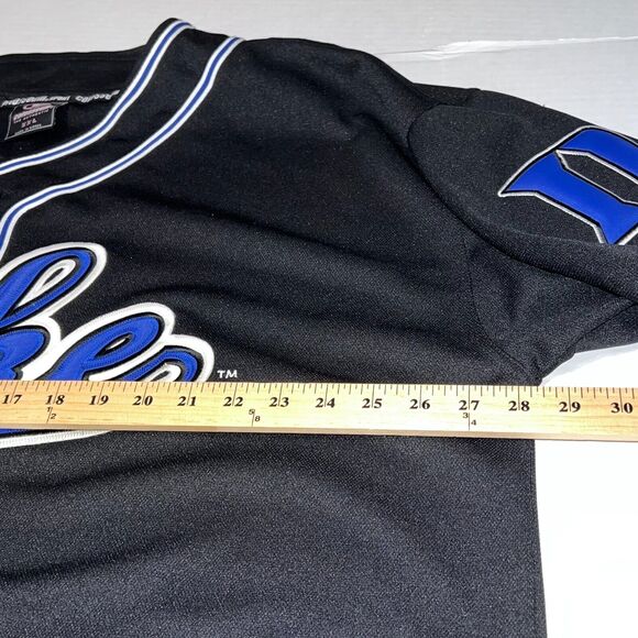 Colosseum Athletics NCAA Duke Blue Devils Black Script Baseball Jersey Mens 2XL - Picture 10 of 11